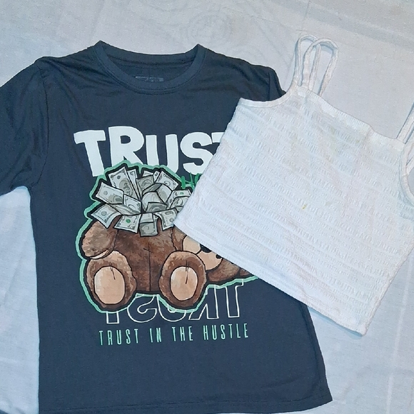 Trust Graphic Kids T-Shirt - Blue - Picture 1 of 6